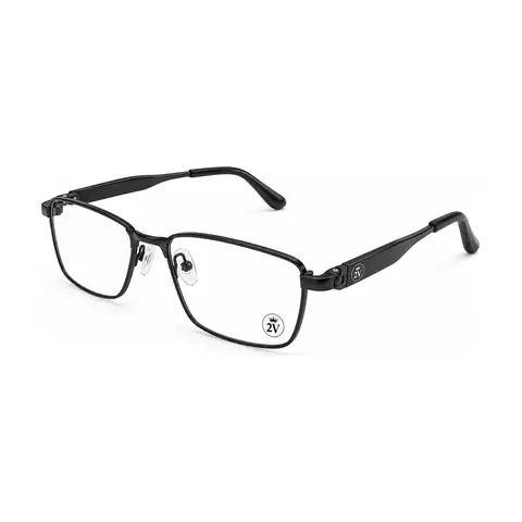 Two Visions Retangular metal preto