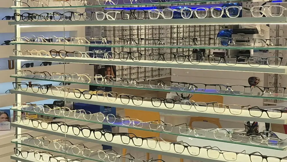 Vitrine de armações de grau